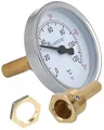 Lantelme Räucherthermometer 120°C Edelstahl mit Messing Befestigungsmutter | Analog Thermometer zum Räuchern von Fisch Fleisch | Für Smoker Räucherofen Räuchertonne Räuchergrill Räucherschrank (5cm)