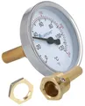 Lantelme Grillthermometer 120°C Räucher Thermometer für Smoker Räucherofen Räuchertonne, Mit Messinghülse, Gewindeanschluß 1/2 Zoll, Edelstahl Thermometer für Kalt und Heißräuchern