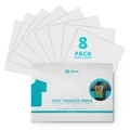 LOKLiK Thermotransferpapier für dunkle Stoffe – 8 A4-Bögen – Transferpapier für T-Shirts, Taschen & Textilien – Tintenstrahldruck – einfach anzubringen mit Wärmepresse (schwarz)