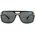 Versace Quadrat Herren Sonnenbrille Schwarz Dunkelgrau