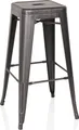 hjh OFFICE Barhocker VANTAGGIO HIGH Metall Hocker bis 150 kg belastbar Sitzhöhe 77 cm