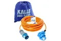 KALLE DAS KABEL Kalle Verlängerungskabel CEE 230V16A 2,5 Winkel Signal Orange IP44 25m Verlängerungskabel, CEE 230V, 16A, CEE Winkelkupplung 230V, 16A mit rückseitiger Schuko Steckdose (2500 cm)