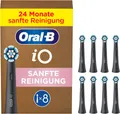 Oral-B iO Sanfte Reinigung Aufsteckbürsten Zahnbürstenaufsatz schwarz 8 Stück