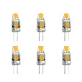 6 x LED Mini Leuchtmittel 1W G4 COB 12V 100lm Lampe Kapsel Warmweiß 2700K 360°