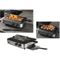 BBQ Multi-Kebab Grill Elektrogrill Spießgrill Hähnchengrill Infrarot für Innen Spieß rotierend Tischgrill - Schwarz