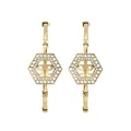 Philipp Plein Damen Ohrringe Creolen Edelstahl IP Gold PLEIN LEGACY PJREA03EU