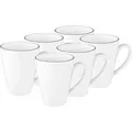 Seltmann Becher weiß Lido Black Line 5157 Set 6-teilig