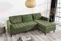 riess-ambiente Ecksofa STOCKHOLM 220cm grün · Couch mit Cordbezug und Federkern, Einzelartikel 1 Teile, 3-Sitzer in L-Form · inkl. Kissen · Ottomane rechts & links · Retro