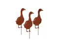 UNUS GARDEN Gartenstecker Roststecker Gänse 3er Set (3-St., 3er Set) Gartendeko Rost, Dekostecker aus Metall, Gartendeko robust