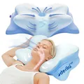 Derila Ergo Kopfkissen, Memory Foam Nackenkissen, Seitenschläferkissen & Schmetterlingskissen für Seiten, Rücken & Bauchschläfer (1er Pack)