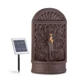 Gartenbrunnen Solarbrunnen Kunststein Solarpanel Akku Zierbrunnen LED 5 m Kabel