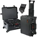YPC Werkzeugkoffer Outdoor Koffer Trolley Hartschalenkoffer schwarz 34 l