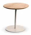 freiraum Beistelltisch Lea, in creme + Wildeiche, Metall + Massivholz - 49x50cm (HxD)