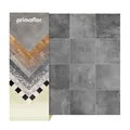 Primaflor PVC Boden Tronto | 200x100 cm | Fliese Florenz | 2,00 m Breite | Grau | PVC Bodenbelag Meterware | CV Boden in Fliesen-Optik | Vinylboden für Wohnräume, Bad, Küche, Büro, Messe & Event