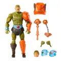 Masters of the Universe Masterverse New Eternia Man-At-Arms Actionfigur, 30 bewegliche Gelenke, austauschbarer Kopf, Hände und Keule, MOTU Spielzeug, HYC48