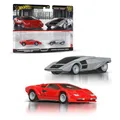 MattelJBL02-HotWheels-PremiumCarCulture2erPack–LamborghiniCountach&LanciaStratos