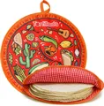 30 cm Tortilla Wärmer/Wärmebehälter mikrowellengeeignet aus Baumwolle