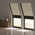 Woltu Thermo Dachfenster Rollo Ohne Bohren Sonnenschutz Verdunkelungsrollo Mit Saugnäpfen, Thermorollo Hitzeschutz Für Dachfenster 116x120 Cm, Beige