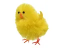 Decoris Oster Küken 11cm x 1 Stück Chenille Osterküken Osterdeko zum Basteln Frühlingsdeko groß