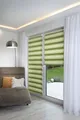 K-Home® Klemmfix Doppelrollo Madrid ohne Bohren Farbverlauf Grün B75 x H200 cm