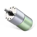 Greartisan DC 12V 100RPM Getriebemotor Hohe Drehmoment Elektrische Mikrodrehzahl Reduktion Getriebemotor Centric Output Welle 37mm Durchmesser Getriebe