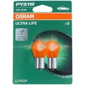 PY21W OSRAM Ultra Life - 3x längere Lebensdauer - Scheinwerfer Lampe DUO-Pack
