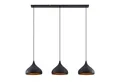 Lindby Hängeleuchte Elamira, Metall, Schwarz IP20, 3 x 60 W