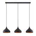 Lindby Pendelleuchte Hängelampe Esstischleuchte schwarz Metall 133cm 3flg