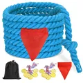 CWLAKON Tauziehen Seilspiel, Outdoor Spiele Gartenspiele für Kinder Erwachsene, Medaillen für Kindergeburtstag Spiele, 6M, Blau