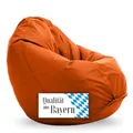 Bruni Bean Bag Classico M in Orange - Sitzsack Outdoor und Indoor mit Innensack zum Zocken & Lesen, Abnehmbarer Bezug, lebensmittelechte EPS-Perlen als Bean-Bag-Füllung, aus Deutschland