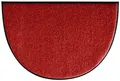 Erwin Müller Fußmatte halbrund Mainz, Schmutzfangmatte, Sauberlaufmatte uni rot Größe 50x75 halbrund - rutschfest, pflegeleicht, für Fußbodenheizung geeignet (weitere Farben, Größen)