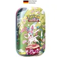 Pokémon-Sammelkartenspiel: Mini-Tin-Box Karmesin & Purpur – Prismatische Entwicklungen: Feelinara (2 Boosterpacks & 1 Münze)