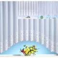 Weckbrodt Gardine Homburg (1 St), Kräuselband, halbtransparent, Jacquard, Jacquard, strukturiert, halbtransparent, C-Bogen,Bordüre,Sockel, Store weiß 450 cm x 145 cm
