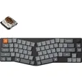 Keychron K11 Max QMK/VIA Wireless Mechanische Tastatur QWERTY US, Weiße LED, Low Profile Switch Brown K11M-A3 - Schwarz