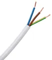 Kopp Schlauchleitung H03VV-F 3x0.75mm² 10m weiß Kabel Stromleitung