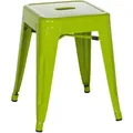 Mid.you Hocker, Grün, Metall, quadratisch, 39x46x39 cm, stapelbar, Wohnzimmer, Hocker, Sitzhocker