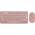 Logitech Pebble 2 Combo, kabellose Tastatur und Maus, Deutsches QWERTZ, Rosa - Rosa