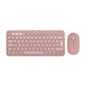 Logitech Pebble 2 Combo Rosa - Schlanke Multi-Device Bluetooth-Tastatur und -Maus mit anpassbaren Tasten