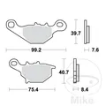 1261-Standard-Bremsbeläge OFFROAD ALTN: 7379431 kompatibel mit SUZUKI RM 85 L
