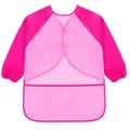 KIMMAX Bastelschürze kinder, Malschürze Malerkittel mit Ärmeln für Kinder von 7 bis 12 Jahren für Schule Kunst Malerei,Kochen,Rosa (L,125-145 cm)