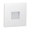 ledscom.de LED Treppenlicht/Wandeinbauleuchte FOW für innen und außen, Downlight, eckig, 85 x 85mm, warmweiß