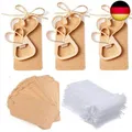 Awtlife 30 Stück Doppelherz-Flaschenöffner, Hochzeitsgeschenke, mit Etikett, d