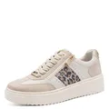 Marco Tozzi Damen Sneaker weiches Feel Me Wechselfußbett weiches Innenfutter Modern, beige (Cream Comb), 42 EU