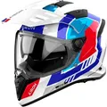 Airoh Bandit Horn, Endurohelm - Weiß/Rot/Blau/Hellblau - L