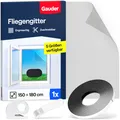 GAUDER Fliegengitter für Fenster - Insektenschutz ohne 150 x 180 cm, Schwarz 