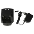 vhbw Ladegerät kompatibel mit Yaesu FT-60E, FT-60R, VX-120, VX-110, FT-270E, FT-277R, FT-270R Funkgerät-Akkus - Ladestation + Netzteil, 7,2 V, 0,4 A