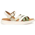 Geox GEOX XAND, Sandaletten, Beige / Grün, Damen Sandalette beige|braun 37 EU