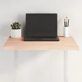Tischplatte 60x40x2 cm Massivholz Eiche Unbehandelt Baumkante