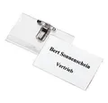 DURABLE Hinweisschild DURABLE 8610 Namensschild Kombiklemme 90x54mm transp. - 5 Stück