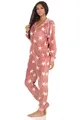 Toller Damen Schlafanzug Einteiler Jumpsuit Overall - Sterneoptik - 291 267 97 961, Farbe:rosa, Größe2:40/42
